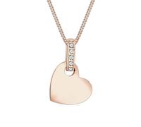 Diamore Elli DIAMONDS Necklace Women Heart Pendant Love Classic with Diamond (0.05 ct.) in 925 Sterling Silver