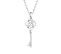Diamore Elli DIAMONDS Necklace Women Key Elegant with Diamond (0.015 ct.) in 925 Sterling Silver