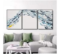 DIAMWAN Pintura sobre Lienzo Acuarela Peces Carteles e Impresiones Obras de Arte Cuadros de Pared para la Sala de Estar Decoración del hogar 35x50cmx3 Sin Marco