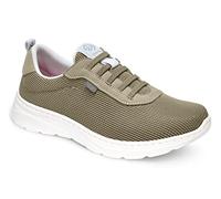 DIAN - Alicante, Beige 47, Zapatilla de Trabajo para Sanidad y Hostelería Unisex en Colores, Plantilla Acolchada y Suela Antideslizante, Material Transpirable y Repelente a Líquidos