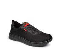 DIAN - Alicante, Negro 41, Zapatilla de Trabajo para Sanidad y Hostelería Unisex en Colores, Plantilla Acolchada y Suela Antideslizante, Material Transpirable y Repelente a Líquidos