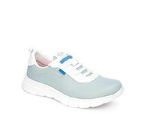 DIAN Alicante Zapatilla de Trabajo para Sanidad y Hostelería, Plantilla Acolchada y Suela Antideslizante, Material Textil Transpirable y Repelente a Líquidos, Unisex Adulto, Azul Celeste, 38 EU