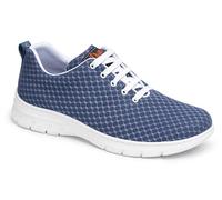 DIAN - CALPE Azul 44, Zapatilla de Trabajo para Sanidad y Hostelería, Unisex, Transpirable y Repelente a Líquidos, Plantilla Acolchada, Antirozaduras, Antideslizante y Antiestática.