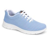 DIAN - CALPE Celeste 42, Zapatilla de Trabajo para Sanidad y Hostelería, Unisex, Transpirable y Repelente a Líquidos, Plantilla Acolchada, Antirozaduras, Antideslizante y Antiestática.