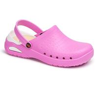 DIAN - EVA Soft Rosado 38, Zueco Sanitario Ultraligero de EVA sin Latex, Transpirable, Antibacteriano y Antideslizante, Correa Abatible, Planta de PU Forrada y Extraíble con Recuperación de Energía