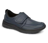 DIAN - Florencia Plus Marino 47, Zapato de Trabajo con Cierre de Contacto Tipo Blucher, Plantilla Acolchada, Suela Ultra Ligera y Flexible de Estructura Resistente, Antideslizante y Antiestática