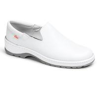 DIAN - Marsella Blanco 46, Zapato de Trabajo para Sanidad y Hosteleria, Zapato Laboral Unisex, Plantilla Acolchada Antibacteriana, Transpirable, Antirozaduras, Suela Antideslizante y Antiestática.