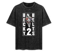 DIAN PIN KE Becky Lynch Becky 2 Belts Vintage Short Sleeve Men Women T-Shirts Washed Cotton Size M