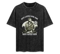DIAN PIN KE Have A Little Faith Baby Kelly's Heroes Men and Women Vintage Washed Short Sleeve T-Shirt Streetwear Loose Casual Size L