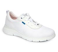 DIAN - SEUL Blanco 35, Zapatilla de Trabajo para Sanidad, Hostelería y Restauración, Zapato de Trabajo Unisex, Plantilla Acolchada y Suela Antideslizante, Material Transpirable y Repelente a Líquidos