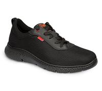 DIAN - SEUL Negro 42, Zapatilla de Trabajo para Sanidad, Hostelería y Restauración, Zapato de Trabajo Unisex, Plantilla Acolchada y Suela Antideslizante, Material Transpirable y Repelente a Líquidos