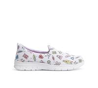 DIAN Zapatillas de Trabajo ultraligeras, antibacterianas, Antideslizantes, Ideales para Personal de Hospital, Salud, Cocina y Limpieza, Valencia Plus Estampado