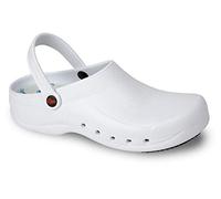 DIAN Zueco Antibacteriano EVA-Plus Blanco Talla 43, con celdillas Antideslizantes en la Suela, anatómico y Antideslizante. Apto para Lavado en Lavadora hasta 40º.
