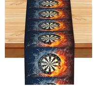 Diana de Dardos, Objetivo, Hielo, Fuego,Camino de Mesa de Lino sintético para el hogar, Fiestas, comedores, 33 x 183 cm