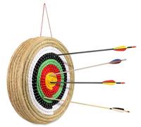 Diana de paja de 50 cm, 20 pulgadas, para deportes con arco, disco de paja tradicional con 5 anillos de objetivo, 5 capas, 10 cm para exteriores