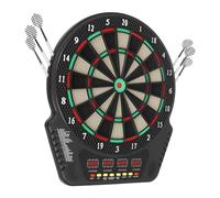 Diana electrónica con 27 modos de juego, diana electrónica para 1-16 jugadores, pantalla LED e indicaciones de voz, incluye 6 dardos, diana electrónica para casa o pub