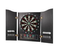 Diana electrónica Pro Set 88* cabezas para hasta 16 jugadores Juego de Gabinete de Dardo Decorativo 4 Monitores LED Gabinete Dart Gabinete Puertas 12 Dardos
