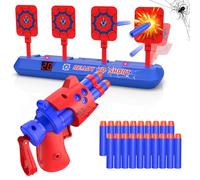 Diana Electrónico con Pistola Juguete, Objetivo de Tiro para Nerf con Restablecimiento Automático, 20 Dardos Juego Infantil, Spider Juguetes Niños 3 4 5 6 7 8 9 10 Años Regalos Cumpleaños Navidad
