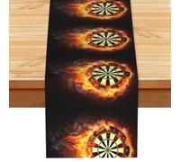 Diana llameante Diana de Fuego 3D,Camino de Mesa de Lino sintético para el hogar, Fiestas, comedores, 33 x 183 cm