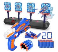 Diana para Nerf con Pistola, Objetivo de Tiro Electronica Automático con 20 Balas & Muñequeras, Juguete Gun Niños 3 4 5 6 7 8 9 10 11 12 Años Regalos Cumpleaños Navidad Juego Infantil