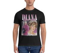 Diana Princess of Wales Unisex T-Shirt Printed tee Black Mens Top Shirt S
