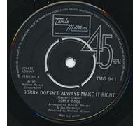 DIANA ROSS - SORRY DOESN'T ALWAYS MAKE IT RIGHT 7 INCH (7" VINYL 45) UK TAMLA MOTOWN 1975