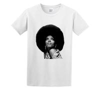 Diana Ross - The Boss - Afro Upside Down I'm Coming out Disco Soul Unisex T-Shirt Printed tee White Mens Top Shirt XL