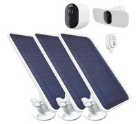 DIANMU Cargador de panel solar para Arlo Pro 5S 2K, Pro 4, Pro 3, Ultra 2, Ultra 2 XL, Pro 4 XL, Go 2, con cable magnético de 13 pies, soporte de aleación de aluminio ajustable de 360° (no para Pro