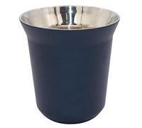 Diano Taza aislada de acero inoxidable, pequeña taza de café Metel, taza de café con aislamiento térmico de doble pared, taza de café de 160 ml, azul oscuro