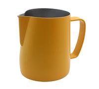 Dianoo Frothing Pitcher Jug Pitcher Jug - Estufa para café, Latte y espuma de leche (350 ml), color blanco amarillo