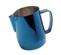 Dianoo - Jarra de leche de acero inoxidable chapada en titanio, taza de café cremosa, lata de café con leche (350 ml), color azul