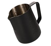 Dianoo Jarra de Vapor de 350 ml - Jarra de Espuma de Leche de Acero Inoxidable Con Medición, Taza de Café, Arte Con Leche - Color Negro