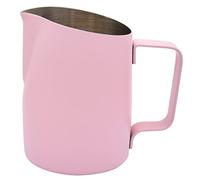 Dianoo Jarra de vapor espresso, jarra de espuma de leche expreso, de acero inoxidable, taza de arte para café con leche, 402.6 g (420 ml), rosa