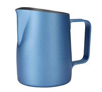 Dianoo - Tarro de leche de acero inoxidable para café, jarra de vapor espresso taza de arte lata café espuma de leche, 420 ml, color azul