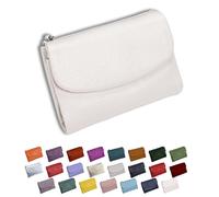 DianSCJ Cartera unisex de piel de guijarro, monedero corto de cuero genuino para mujer, monedero pequeño para mujer con tarjetero de crédito, monedero y ranuras para dinero en efectivo, #11, Cartera