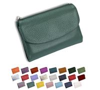 DianSCJ Cartera unisex de piel de guijarro, monedero corto de cuero genuino para mujer, monedero pequeño para mujer con tarjetero de crédito, monedero y ranuras para dinero en efectivo, #20, Cartera