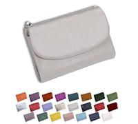 DianSCJ Cartera unisex de piel de guijarro, monedero corto de cuero genuino para mujer, monedero pequeño para mujer con tarjetero de crédito, monedero y ranuras para dinero en efectivo, #13, Cartera