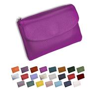 DianSCJ Cartera unisex de piel de guijarro, monedero corto de cuero genuino para mujer, monedero pequeño para mujer con tarjetero de crédito, monedero y ranuras para dinero en efectivo, #7, Cartera