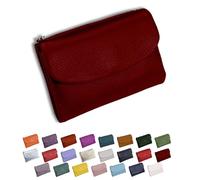 DianSCJ Cartera unisex de piel de guijarro, monedero corto de cuero genuino para mujer, monedero pequeño para mujer con tarjetero de crédito, monedero y ranuras para dinero en efectivo, #17, Cartera