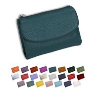 DianSCJ Cartera unisex de piel de guijarro, monedero corto de cuero genuino para mujer, monedero pequeño para mujer con tarjetero de crédito, soporte para monedas y ranuras para dinero en efectivo, #6