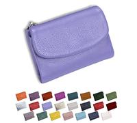 DianSCJ Cartera unisex de piel de guijarro, monedero corto de cuero genuino para mujer, monedero pequeño para mujer con tarjetero de crédito, monedero y ranuras para dinero en efectivo, #15, Cartera
