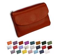 DianSCJ Cartera unisex de piel de guijarro, monedero corto de cuero genuino para mujer, monedero pequeño para mujer con tarjetero de crédito, monedero y ranuras para dinero en efectivo, #9, Cartera