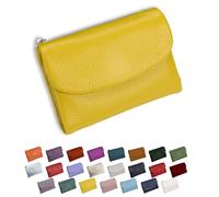 DianSCJ Cartera unisex de piel de guijarro, monedero corto de cuero genuino para mujer, monedero pequeño para mujer con tarjetero de crédito, monedero y ranuras para dinero en efectivo, #19, Cartera