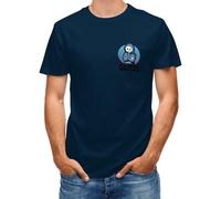 DianShao Camiseta unisex con texto en alemán "Ich Hasse Leuken", azul marino, S