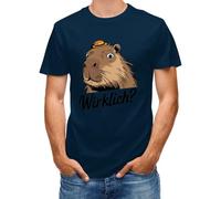 DianShao Camiseta unisex con texto en alemán "Ich Hasse Menschen Witziges T-Shirt für Erwachsene, azul marino, XS