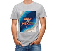 DianShao Camiseta unisex Gulf of México de manga corta para vacaciones y ocio, gris claro, M