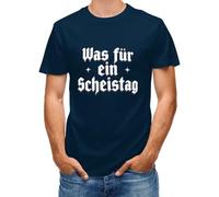 DianShao Divertida camiseta divertida con texto en inglés "Ein schlechter Tag Unisex Shirt für Männer und Frauen - Geschenkidee, azul marino, 3XL