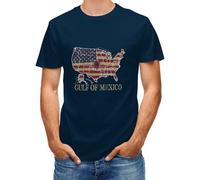 DianShao Gulf of Mexico - Camiseta de manga corta unisex para tu próximo viaje o como recuerdo, azul marino, M