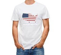DianShao Gulf of México Camiseta Unisex Manga Corta - Perfecto recuerdo de viaje para vacaciones de verano, Blanco, M