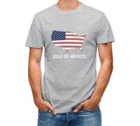 DianShao Gulf of México Camiseta Unisex Manga Corta - Perfecto recuerdo de viaje para vacaciones de verano, gris claro, S
